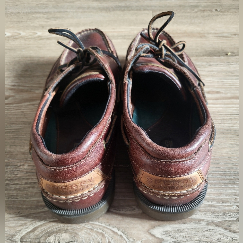 Men's Sperry Brown Leather Boat Shoes - Picture 2 of 5